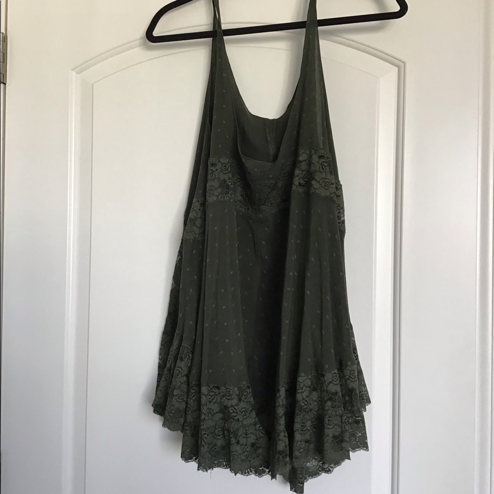 Green Free People Slip Dress